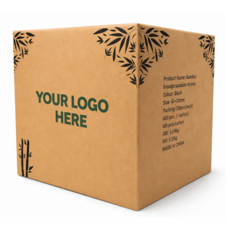 Custom packaging for bambu straws with private label options for wholesale clients
